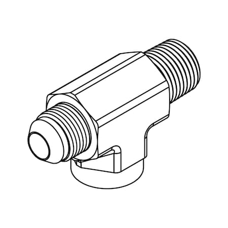 Tompkins Hydraulic Fitting, Steel08MJ-08MP-08FP TEE 2611-08-08-08